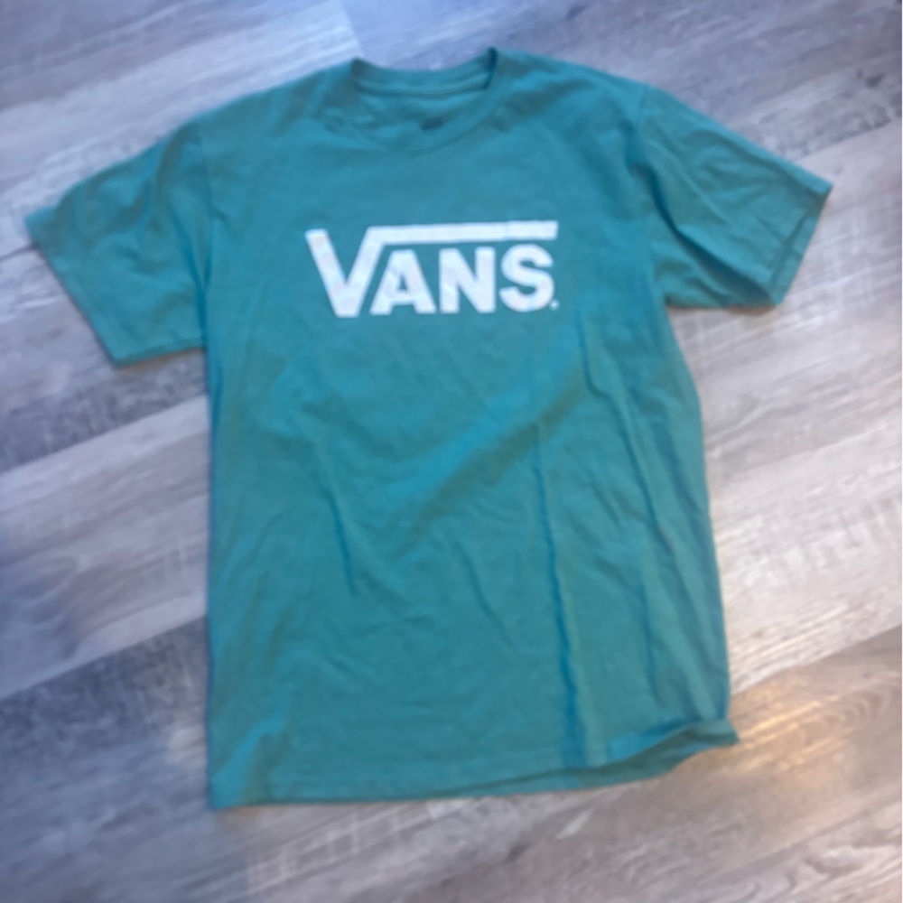 Vans Teal T-Shirt with White Logo